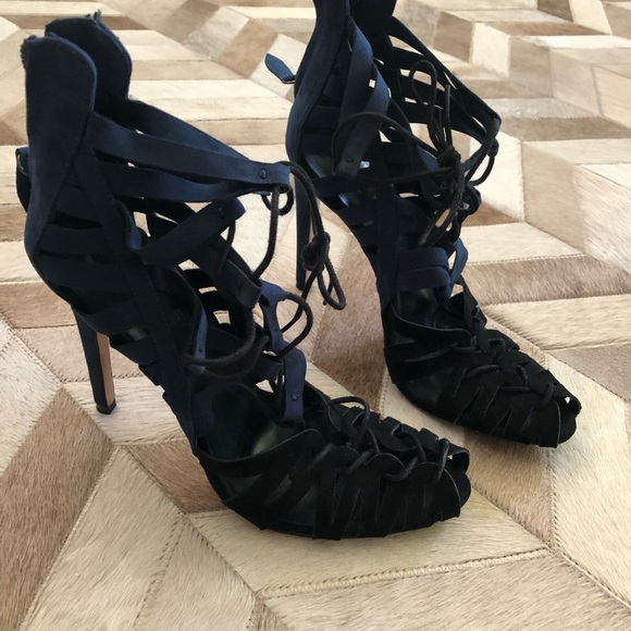 Zara blue and black suede heels size 10 - Picture 14 of 14